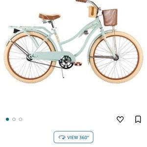 Huffy 24" Women's Nel Lusso Cruiser Bike, 54576, Mint, Wire Basket